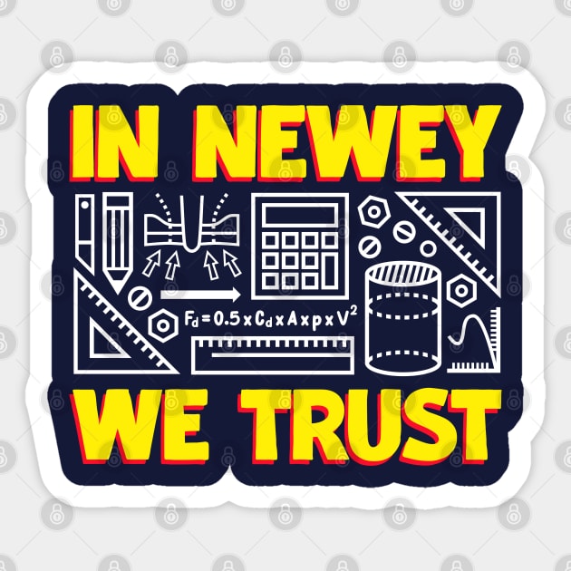 'In Newey We Trust' F1 Design Sticker by DavidSpeedDesign